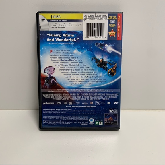 Mars needs Moms Disney DVD - Picture 2 of 4